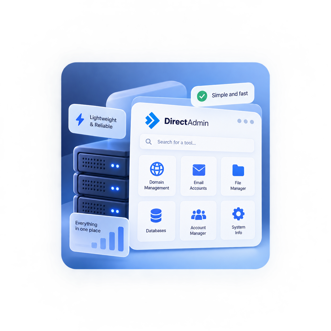 A control panel that stays out of your way | Sailexhost